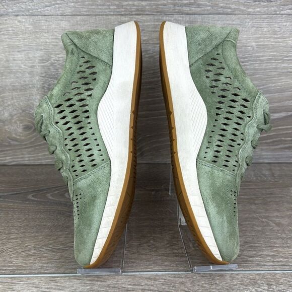 Dansko Charlie Sage Green Leather Women’s Sz 7.5-8/EU 38 Perforated Lace Sneaker - Picture 9 of 10